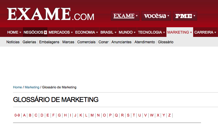 Glossário de Marketing